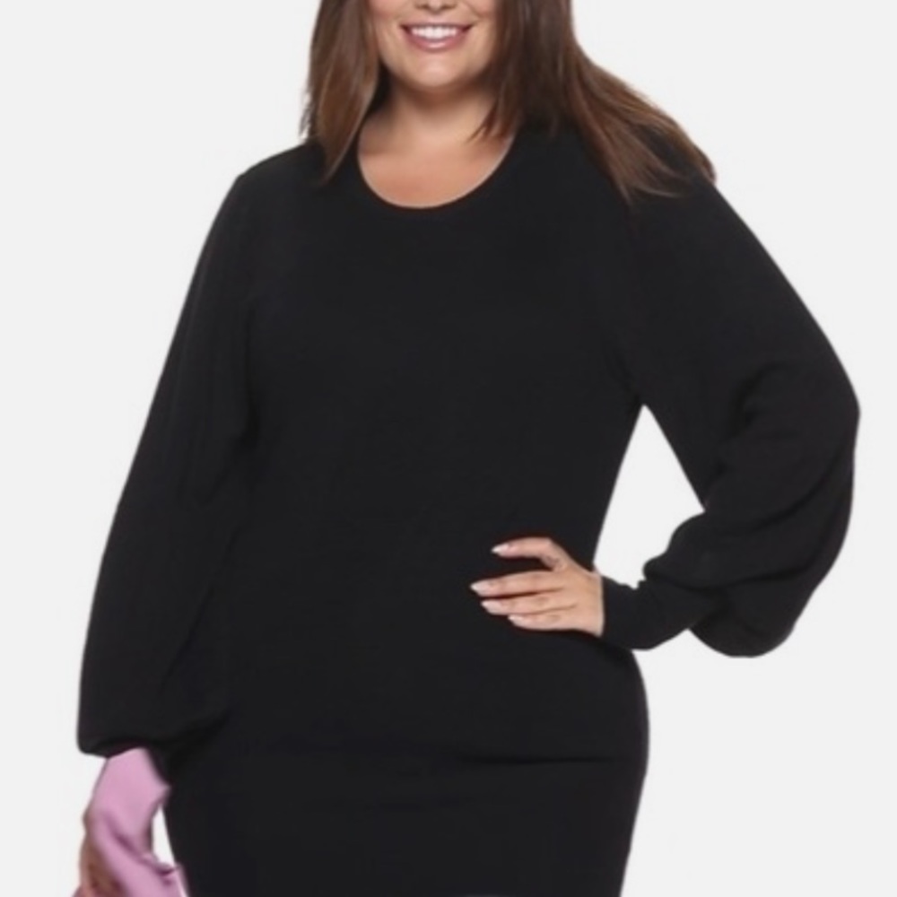New with tags. Black Ebro balloon sleeve sweater.